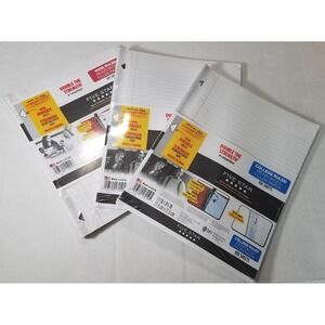 Five Star Reinforced Filler Paper 2-College 1-Wide Ruled 100 Sheets Ea Pack NEW